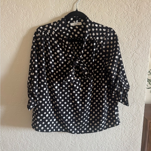 ModCloth Black and White Polka Dot Blouse - Picture 1 of 2